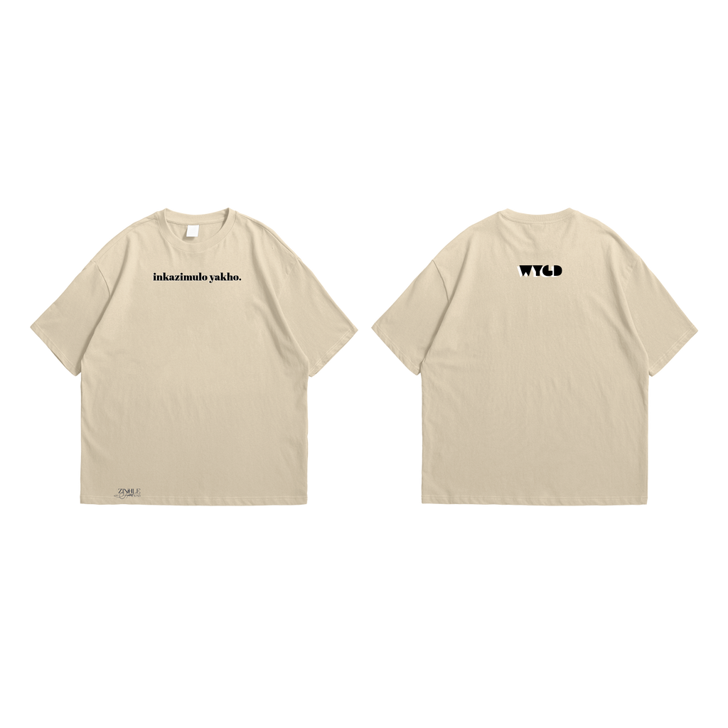 WYGD Tshirt - Small print ( Beige & Black )