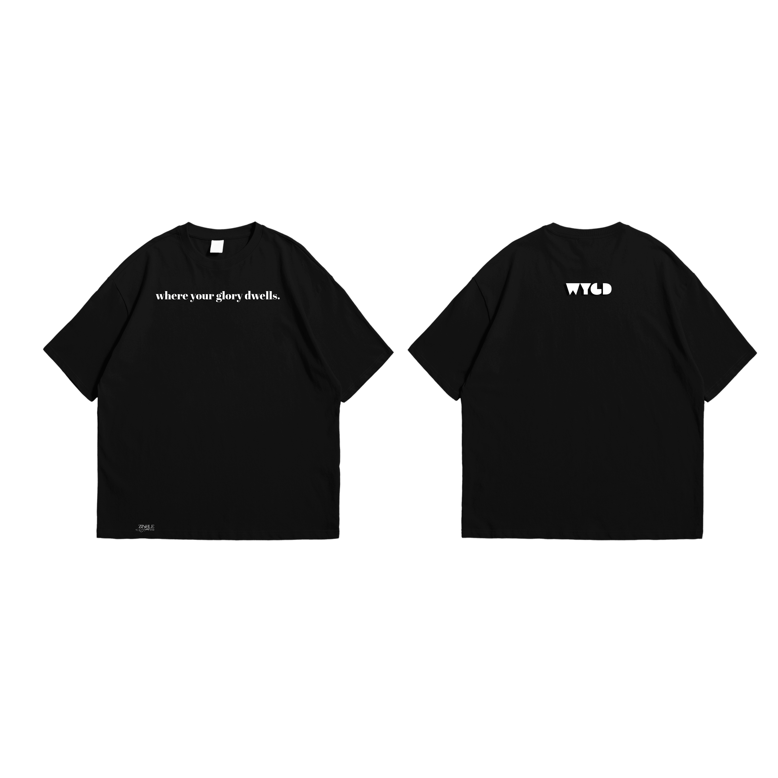 WYGD Tshirt - Small print ( Beige & Black )